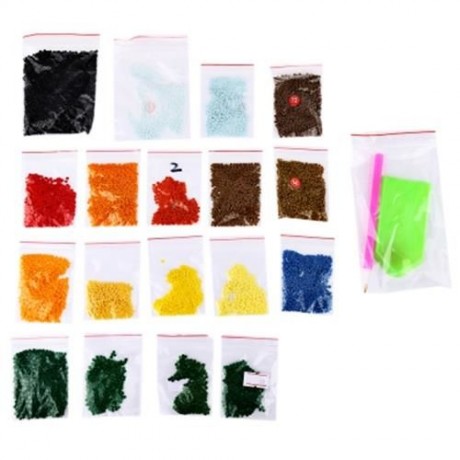50 X 30CM 5D RAINY DAY LANDSCAPE DRILLED NEEDLEWORK DIY DIAMOND PAINTING CROSS STITCH WALL