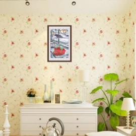 30 X 40CM 5D PARIS RED ROSE DRILLED NEEDLEWORK DIY DIAMOND PAINTING CROSS STITCH WALL STIC