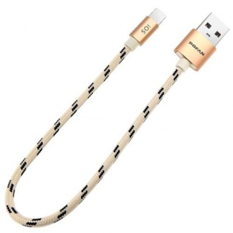 POFAN P03 2 IN 1 TRANSFER DATA SYNCHRONIZATION CHARGING CORD FOR IPHONE / ANDROID 0.28M (G