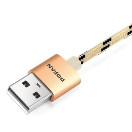 POFAN P03 2 IN 1 TRANSFER DATA SYNCHRONIZATION CHARGING CORD FOR IPHONE / ANDROID 0.28M (G