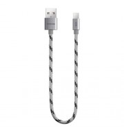 POFAN P03 2 IN 1 TRANSFER DATA SYNCHRONIZATION CHARGING CORD FOR IPHONE / ANDROID 0.28M (G