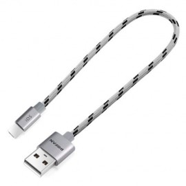 POFAN P03 2 IN 1 TRANSFER DATA SYNCHRONIZATION CHARGING CORD FOR IPHONE / ANDROID 0.28M (G