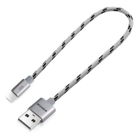 POFAN P03 2 IN 1 TRANSFER DATA SYNCHRONIZATION CHARGING CORD FOR IPHONE / ANDROID 0.28M (G