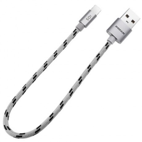 POFAN P03 2 IN 1 TRANSFER DATA SYNCHRONIZATION CHARGING CORD FOR IPHONE / ANDROID 0.28M (G