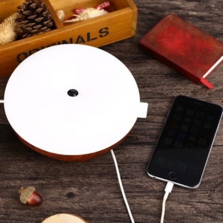 DC 5V LED BODY INDUCTION NIGHT LIGHT ROUND DIMMING LAMP (DARK APRICOT)