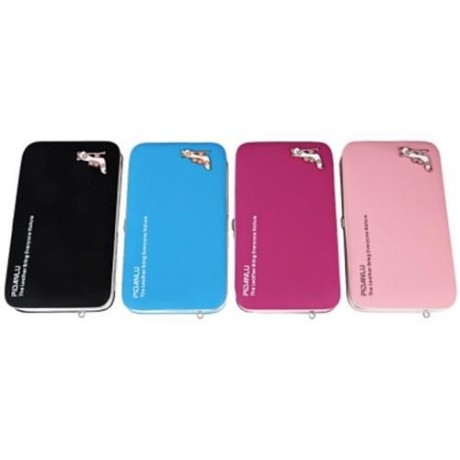 PIDANLU LADIES LONG PENCIL CASE HOLDING BAG CARD WALLET (LIGHT PINK)