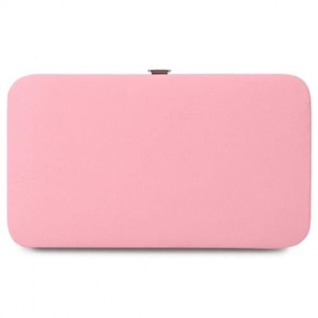 PIDANLU LADIES LONG PENCIL CASE HOLDING BAG CARD WALLET (LIGHT PINK)