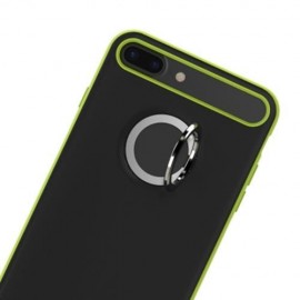 ROCK M2 MAGNETIC RING KICKSTAND PHONE CASE PROTECTIVE BACK COVER FOR IPHONE 7 PLUS (GREEN)