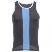 SIMPLE DESIGN MESH ROUND NECK SLEEVELESS MALE BREATHABLE VEST (GRAY)