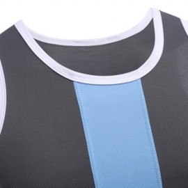 SIMPLE DESIGN MESH ROUND NECK SLEEVELESS MALE BREATHABLE VEST (GRAY)