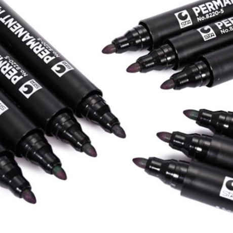 STA MULTIFUNCTION PERMANENT PEN WITH 4 COLORS FOR MARK PAINTING DRAWING (GREEN)