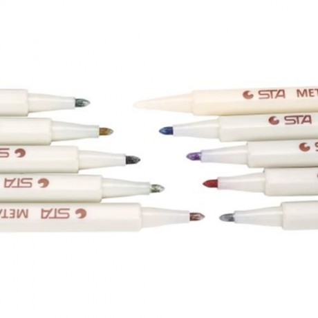 STA MULTIFUNCTION METALLIC PEN HIGHLIGHTER WITH 10 COLORS FOR MARK PAINTING DRAWING (COLOR