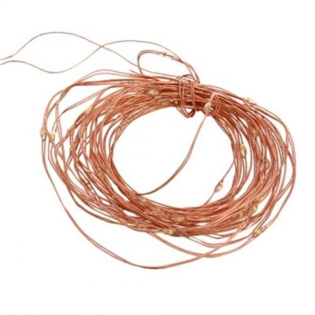 HQYG - 02 30CM 50 LEDS BATTERY POWERED COPPER STRING LIGHT WATER RESISTANT LAMP WITH REMOT