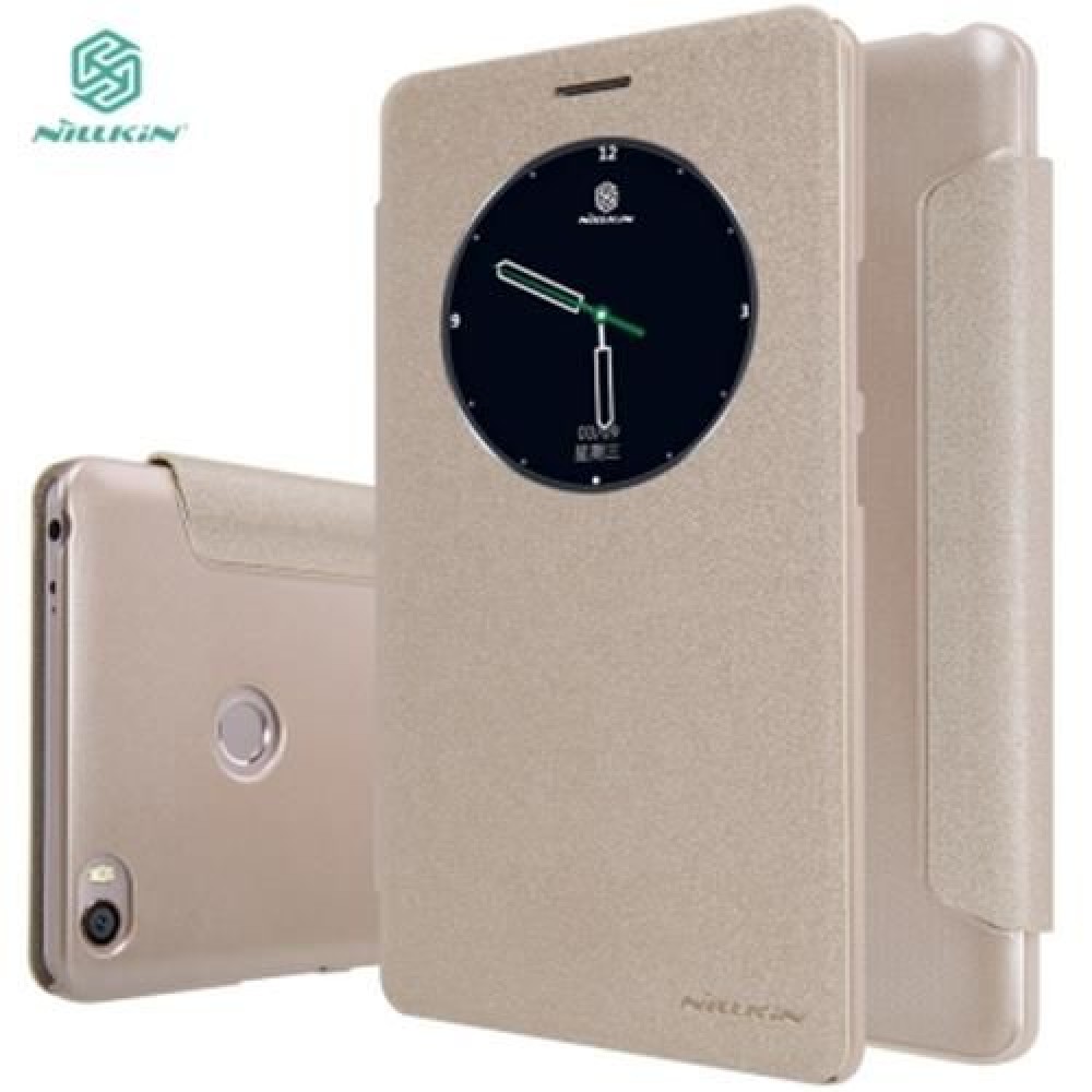 NILLKIN SPARKLE SERIES VIEW WINDOW PROTECTIVE CASE COVER FOR XIAOMI MAX (GOLDEN)