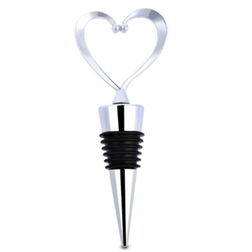 ZINC ALLOY RED WINE CHAMPAGNE BOTTLE STOPPER SEALER HOME BAR COLLECTION (SILVER)