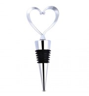 ZINC ALLOY RED WINE CHAMPAGNE BOTTLE STOPPER SEALER HOME BAR COLLECTION (SILVER)