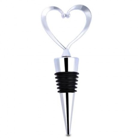 ZINC ALLOY RED WINE CHAMPAGNE BOTTLE STOPPER SEALER HOME BAR COLLECTION (SILVER)