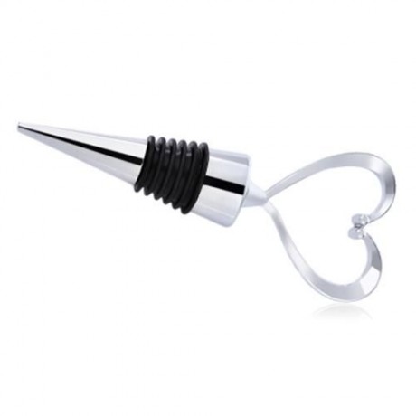ZINC ALLOY RED WINE CHAMPAGNE BOTTLE STOPPER SEALER HOME BAR COLLECTION (SILVER)