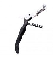 MULTIFUNCTIONAL STAINLESS STEEL WINE BEER BOTTLE OPENER CORKSCREW KNIFE (BLACK)