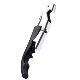 MULTIFUNCTIONAL STAINLESS STEEL WINE BEER BOTTLE OPENER CORKSCREW KNIFE (BLACK)