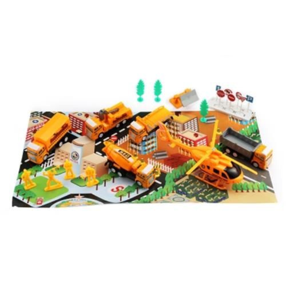 XIONGFENGDA KIDS ALLOY 1:60 SCALE SIMULATION CONSTRUCTION SET (YOLK YELLOW)