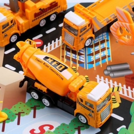 XIONGFENGDA KIDS ALLOY 1:60 SCALE SIMULATION CONSTRUCTION SET (YOLK YELLOW)
