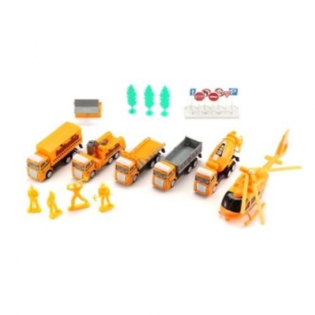 XIONGFENGDA KIDS ALLOY 1:60 SCALE SIMULATION CONSTRUCTION SET (YOLK YELLOW)