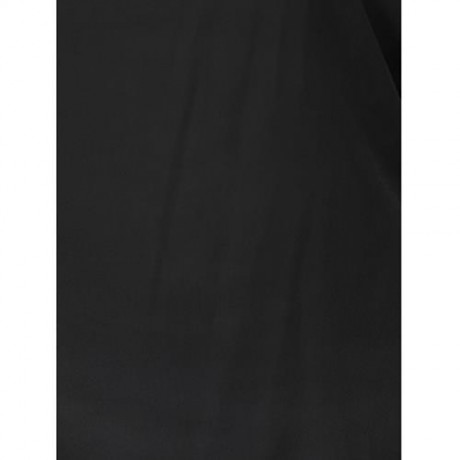 PLUS SIZE V NECK RIPPED SLEEVE TEE (BLACK)