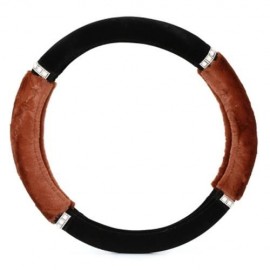 STYLISH RHINESTONE-STUDDED CANDY COLOR LADIES CAR STEERING WHEEL COVER