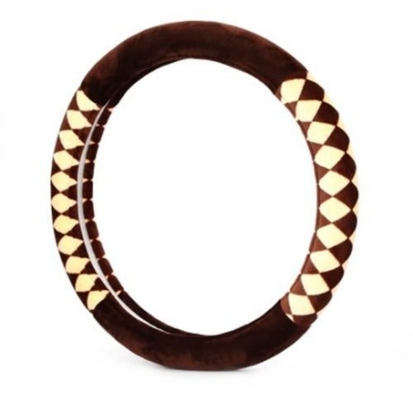 WINTER RHOMBUS DESIGN WARM CAR STEERING WHEEL COVER