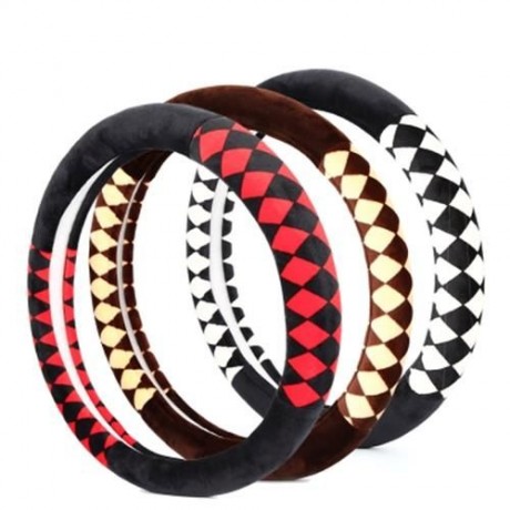 WINTER RHOMBUS DESIGN WARM CAR STEERING WHEEL COVER
