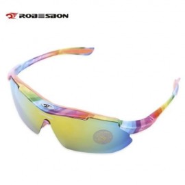 ROBESBON OUTDOOR SPORT MOUNTAIN BIKE WINDPROOF CYCLING GLASSES EYEWEAR GOGGLES (COLORFUL)