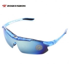 ROBESBON OUTDOOR SPORT MOUNTAIN BIKE WINDPROOF CYCLING GLASSES EYEWEAR GOGGLES (BLUE)