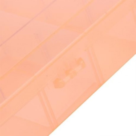 DETACHABLE 28 COMPARTMENTS TRANSPARENT PLASTIC JEWELRY BEAD STORAGE CONTAINER (ORANGE)