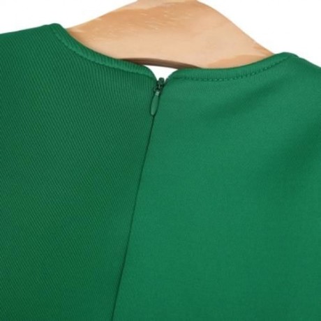 3PCS ROUND COLLAR LONG SLEEVE ZIPPER DRESS SOLID COLOR SCARF SEQUIN BOWKNOT HEADWEAR CLOTH
