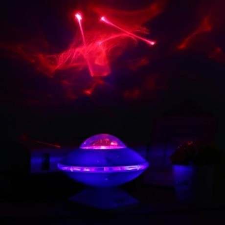 DC 5V 5W 8 MODES ROTATING LED NIGHTLIGHT PROJECTION LAMP WITH SPEAKER (BLUE)