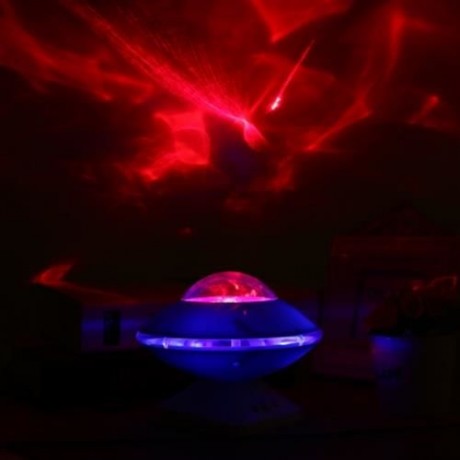 DC 5V 5W 8 MODES ROTATING LED NIGHTLIGHT PROJECTION LAMP WITH SPEAKER (BLUE)