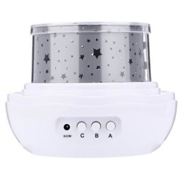 DC 5V 5W 3 MODES ROTATING LED LIGHT PROJECTION LAMP (WHITE)