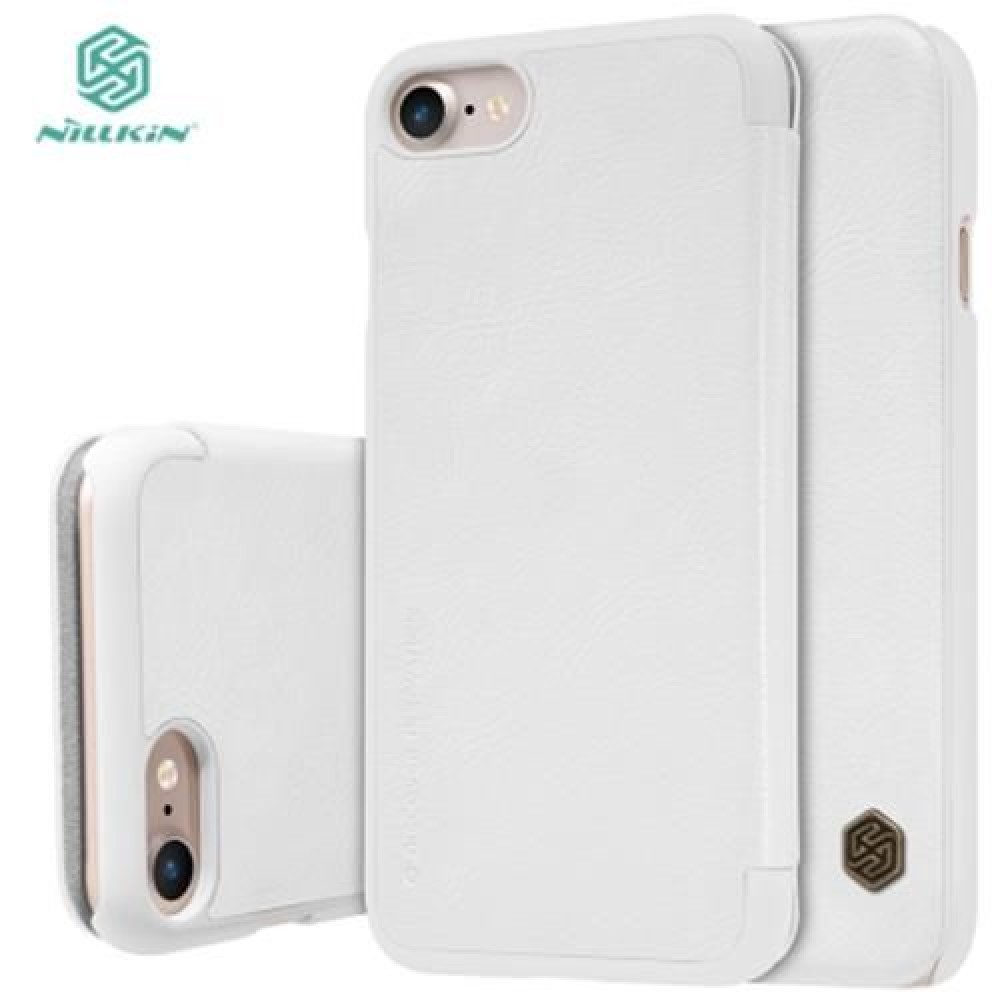 NILLKIN Q - LC QIN SERIES ULTRA SLIM PU LEATHER FLIP BACK COVER FOR IPHONE 7 (WHITE)