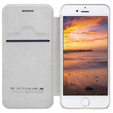 NILLKIN Q - LC QIN SERIES ULTRA SLIM PU LEATHER FLIP BACK COVER FOR IPHONE 7 (WHITE)