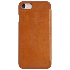 NILLKIN Q - LC QIN SERIES ULTRA SLIM PU LEATHER FLIP BACK COVER FOR IPHONE 7 (BROWN)