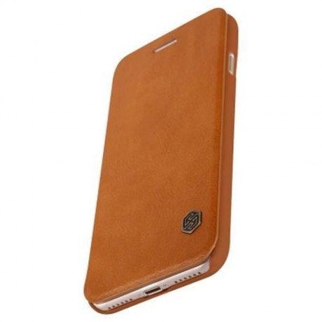 NILLKIN Q - LC QIN SERIES ULTRA SLIM PU LEATHER FLIP BACK COVER FOR IPHONE 7 (BROWN)