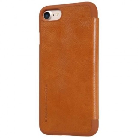 NILLKIN Q - LC QIN SERIES ULTRA SLIM PU LEATHER FLIP BACK COVER FOR IPHONE 7 (BROWN)