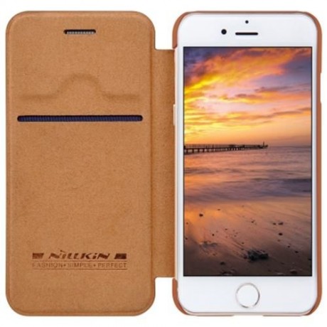 NILLKIN Q - LC QIN SERIES ULTRA SLIM PU LEATHER FLIP BACK COVER FOR IPHONE 7 (BROWN)