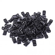 100PCS / LOT OUTDOOR SURVIVAL PARACORD BRACELET ACCESSORY CURVED PLASTIC BUTTON BUCKLE (BL