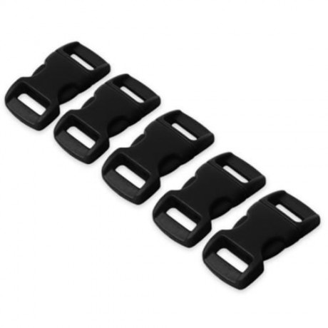 100PCS / LOT OUTDOOR SURVIVAL PARACORD BRACELET ACCESSORY CURVED PLASTIC BUTTON BUCKLE (BL