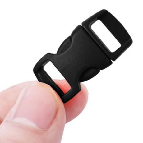 100PCS / LOT OUTDOOR SURVIVAL PARACORD BRACELET ACCESSORY CURVED PLASTIC BUTTON BUCKLE (BL