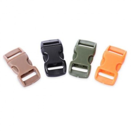 100PCS / LOT OUTDOOR SURVIVAL PARACORD BRACELET ACCESSORY CURVED PLASTIC BUTTON BUCKLE (BL