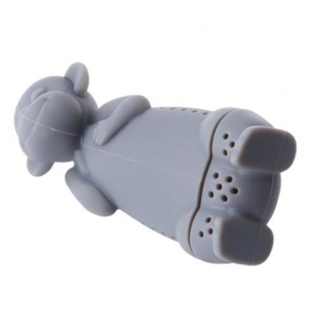 CUTE NOVELTY SILICONE MONKEY SHAPE MESH TEA INFUSER REUSABLE STRAINER FILTER (GRAY)