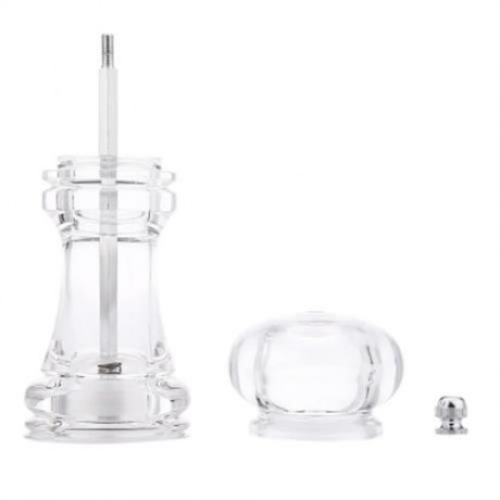 TRANSPARENT ACRYLIC PEPPER SPICE MILL SEASONING MANUAL GRINDER COOKING TOOL KITCHEN ACCESS